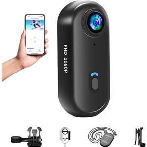 Baobylon Mini Action Cam 1080P WIFI Fotocamera Sott'acqua 30M Videocamera Telecamere Nascoste Bodycam Polizia Body Cam e Accessori Fotocamera per Conferenze Viaggio Animali Esterno