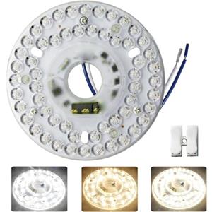BomKra Kit di retrofit per ventilatore da soffitto a LED - 18 W dimmerabile pannello di ricambio, pannello di ricambio per plafoniera PCB 3CCT 3000K 4500K 6000K 2340LM dimmerabile 100-265V (125mm 18W)