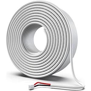 TMEZON Cavo per videocitofono 2 fili 30M, Cavi prolunga Colore AWG24 / 0.3mm² per citofono Porta del sistema, Monitor e campanello, videocitofono