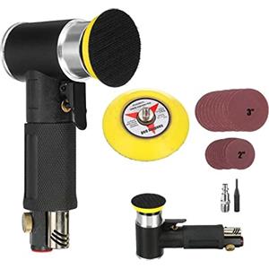 PAKLIF Lucidatrice per tampone per auto 25Pcs 2-3 pollici Macchina di Lucidatura Ad Aria 15000rpm Mini Pneumatico Levigatrice Levigatrice 4.0cfm 90psi Accessori for Utensili Elettrici Auto Lucidatrice Strume
