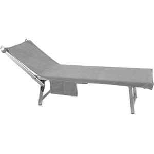 Morbidissimi Telo Copri Lettino con Elastici e Tasche laterali, Telo Mare per Lettino, 70x185 cm, in Spugna di Cotone, Morbida e Assorbente, Salvaspazio Asciugatura Rapida, Tinta Unita, J442 (Grigio)