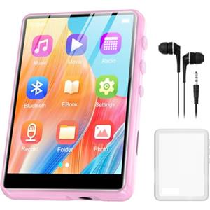 ZAQE 64GB Lettore MP3 Bluetooth 5.3, lettore MP3 sportivo portatile ZAQE con schermo a colori TFT da 2,4
