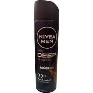 Nivea Men Deodorante spray - Deep Black Carbon Dark Espresso - Antitraspirante - 150 ml