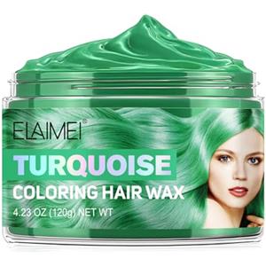 KLLALO Hair Colour Cera, Cera Temporanea per Capelli, gel colorato per capelli Uomo e Donna Lavabile, Crema Acconciatura Temporanea, acconciatura opaca naturale per la festa.Cosplay, Halloween (Verde)
