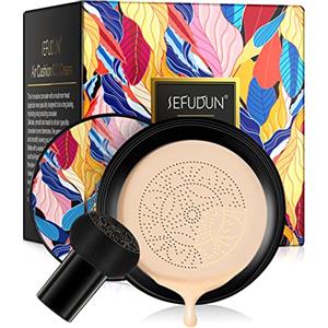 Mcukv BB Cream, CC Cream, Fondotinta CC Crema con Fungo Testa D'aria Cuscino CC Crema Fondotinta Copertura Completa per Trucco impeccabile, Anche Tonalità Della Pelle (Naturale)