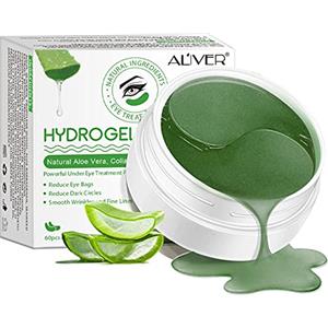 Mcukv Patch Occhi, 60 Pcs Patch Occhiaie e Borse, Maschera d'occhio del Collagene, Anti Occhiaie Donna Uomo Trattamenti, Anti Rughe,Rimuovi Borse e Puffiness - Aloe e Acido Ialuronico,Idrata Anti-Età