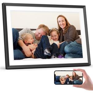 THOMSON 10,1 Pollici Cornice Digitale, Cornice Digitale Foto WiFi, Portafoto Digitale Memoria 32 GB 1280x800 HD Schermo Touch IPS, Condivisione di Immagini Musica Videos del lettore Calendario