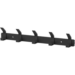 Eucomir Appendiabiti da Parete, Appendiabiti da Muro con 5 ganci, Attaccapanni da Muro Moderno, Appendiabiti da Muro per Cucina, Camera da Letto, Ufficio, Nero Ossidiana
