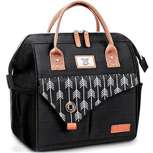 Lekespring Borsa Termica Porta Pranzo 10L | Borsetta Frigo Piccola per Donna e Uomo,Ampia Aperta Impermeabile con Fodera Isolante,Lunch Bag per Ufficio Scuola Picnic Viaggio,Rosa Blu