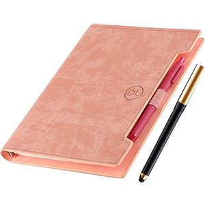 Holderzwu Diario classico in pelle, ricaricabile, con pagine a righe, diario personale, quaderno per scrivere, taccuino A5 con tasche/portapenne/portapenne, carta a righe 100 g/m², 160 pagine (rosa)