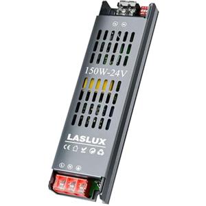 LASLUX Alimentatore LED 24v 6.25A 150W, Dimmer Trasformatore Universale AC 220V a DC 24v, Professionale per Strisce e Luce a Bassa Tensione, Lampade (24v, 150 Watt)