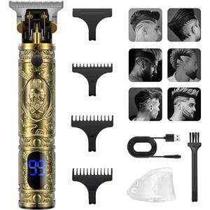 MeKeco Tagliacapelli Uomo Professionale,Trimmer 0mm, Trimmer Barba,Elettrico Barba Kit per Uomo,Trimmer Capelli Con USB Ricaricabile Impermeabile Schermo LCD per Bambini Adulti Barbiere.