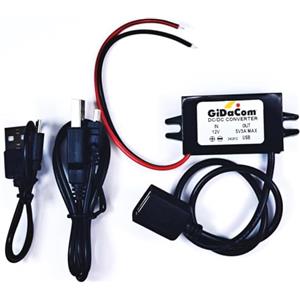 GiDaCom Step Down auto 12volt to 5volt mini usb per tutti i localizzatori GPS serie King Spy Guard F