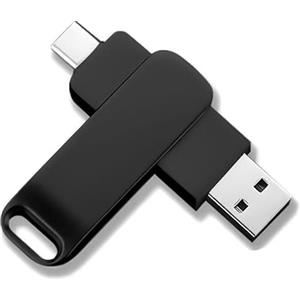 Vinmooog Chiavetta USB 128GB,Penna UsB Chiavetta usb C Pen Drive,Pennetta Usb Corpo in Metallo PendriveTipo C 2 in 1 USB-C Flash Drive Type C 128 Gbyte per PC/Laptop/Notebook,Telefono Cellulare con USB-C