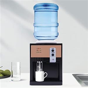 YEITBY Dispenser elettrico di acqua calda e fredda da 550 W, distributore di acqua da tavolo adatto per scrivanie, uffici domestici e altri luoghi, compatibile con fusti d'acqua da 3,5 l, 5 l, 10 l e 18,9 l