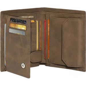 Tomylv Portafogli Uomo RFID Pelle con 11 porta carte di credito uomo, 1 ID Window & Foto Window, 1 Tasca Portamonete, 2 Scomparti per Banconote, Confezione Regalo - Marrone