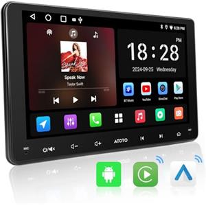 ATOTOZONE A5L Android Autoradio 2 Din 9 Pollici | Wireless Android Auto/CarPlay | GPS/WiFi Integrati | 2G+32G | DSP 24 Bande, Compatibile con DAB Radio, BT/FM/AM