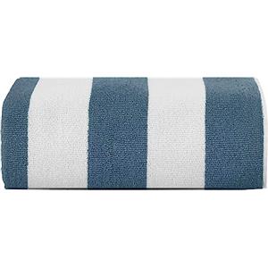 Sweet Needle Cabana - Telo da mare classico a righe, 450 g/m², 100% cotone Terry Cotton Ringspun per piscina, ad asciugatura rapida, 76 x 152 cm, colore: verde mare