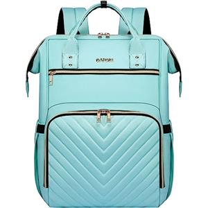 Cafele Zaino del computer portatile, zaino di viaggio impermeabile insegnante infermiera di lavoro College Bookbag, 17.3 pollici borsa del computer portatile Wide Open Design, verde