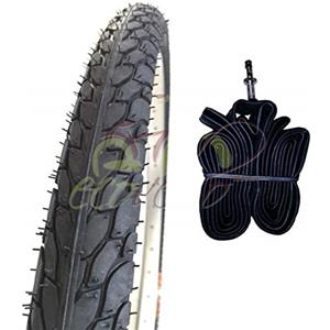 DEESTONE EBB20NED 1 COPERTONE Nero + 1 Camera d'Aria 20 X 1.75 (47-406) City Bike Bici GRAZIELLA