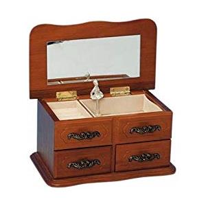 ARTE DEGLI ARGENTI CARILLON MECCANICO BAULE PORTAGIOIE in LEGNO con BALLERINA che GIRA e MELODIA FAMOSA che SUONA ALLA APERTURA 16053