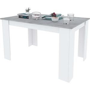 Arreditaly Tavolo Da Pranzo Allungabile Fino a 190 cm In Legno Toledo Tavolino Consolle Estensibile Salotto Salone Sala Pranzo Design Moderno Elegante 190 x 78 x 90 cm Colore Bianco E Grigio Cemento