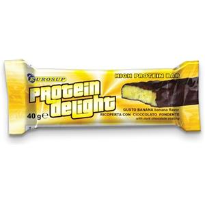 EUROSUP PROTEIN DELIGHT - Gusto Banana - Deliziosa barretta proteica da 40 g con vero cioccolato - High protein 25%