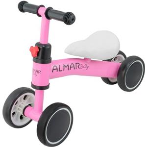 ALMAR Baby Bicicletta senza pedali per bambini da 12 a 24 mesi Bicicletta da Bilanciamento per bambini Beve (Rosa)