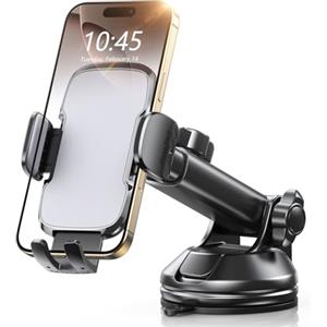 CIRYCASE Porta Cellulare Auto, 360° Rotazione Supporto Telefono Auto Dashboard/Parabrezza, Porta Telefono Macchina Aspirazione Superiore & Stabile Braccio Lungo Universale Adatto a Cellulari da 4-7