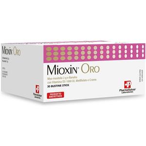 PHARMASUISSE LABORATORIES Mioxin Oro - Integratore alimentare per donne in età fertile con Myo-inositolo, Banaba, Vitamina D3, Metilfolato e Cromo - 30 bustine