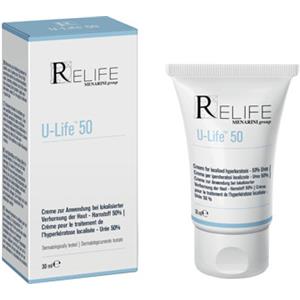 RELIFE U-Life 50 Crema 30ml - Trattamento idratante ed esfoliante per ipercheratosi con urea