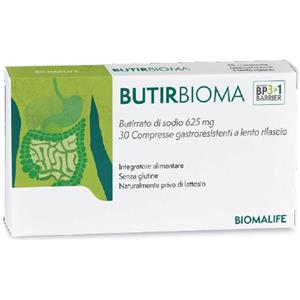 Unifarco SpA Butirbioma - Integratore alimentare 30 compresse a base di Butirrato di sodio per il benessere intestinale