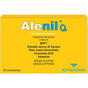 Revalfarma Alenil Q - Integratore alimentare con Bergamotto, Carciofo, Riso Rosso Fermentato e Vitamine B ed E - 30 Compresse
