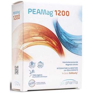 GEOFARMA PEAMag 1200 - Integratore Alimentare con Palmitoiletanolamide e Magnesio per il Benessere del Sistema Nervoso - 14 Stick