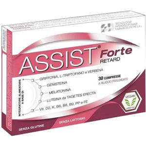 GD Srl Assist Forte Retard - Integratore Alimentare per Menopausa con Formulazione Retard, 30 Compresse