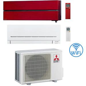 Mitsubishi Climatizzatore Condizionatore Mitsubishi Kirigamine Style Rosso più MSZ-AP Wifi Dual Split R32 Inverter 9000 + 12000 BTU con U.E. MXZ-2F42VF NOVITÁ Classe A+++/A++