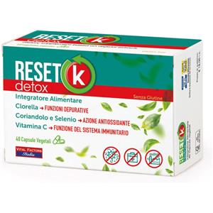 Vital Factors Reset K Detox - Integratore Naturale Depurativo e Antiossidante con 40 Capsule