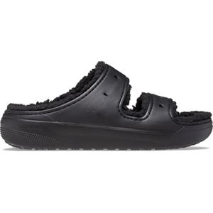 Crocs, Sandali con Plateau Cozzzy Classici Unisex per Adulti | Ciabatte Fuzzy Slide, 7 Women/5 Men