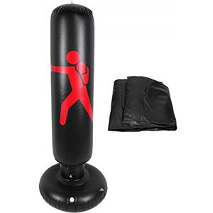 Vikye Borsa da boxe gonfiabile Boxe, 160cm di altezza PVC Fitness Hit Sandbag Adulti Bambini Colonna Gonfiabile Tumbler Punching Bag