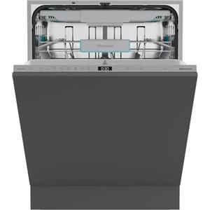 Hisense HV16A Lavastoviglie da Incasso, 16 Coperti, Terzo Cesto Flessibile, 8 Programmi, Motore Inverter Silenzioso, Intensive Clean Zone, Touch Control, 43 DB, Classe A, Stainless Steel