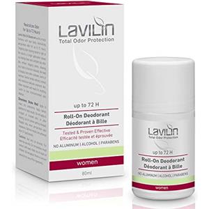 LAVILIN Deodorante a sfera da donna, protezione a lungo termine contro gli odori fino a 72 ore, senza alluminio, alcol e parabeni | senza crudeltà, delicato sulla pelle, 2,7 once