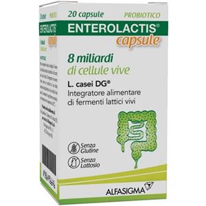 ALFASIGMA Enterolactis 20 Capsule 300 mg - Integratore Probiotico per Riequilibrare la Flora Intestinale