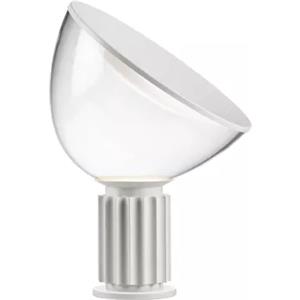 FLOS TACCIA SMALL - Lampada da tavolo dimmerabile in vetro soffiato e alluminio bianco opaco