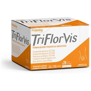 MAYOLY ITALIA TriFlorVis - Integratore alimentare con probiotici e vitamina D, 28 bustine orosolubili