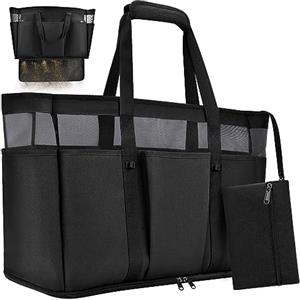 BTNEEU Grande Borsa da Spiaggia 45L Borsa Mare Donna Famiglia con Chiusura Zip 50x35x20cm XXL Shopper Weekender Borsone Tote Bag per Shopping Viaggio Picnic