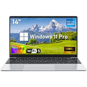 NIAKUN Computer portatile da 14 pollici, laptop per studenti, 16 GB di RAM 1 TB SSD, processore portatile N5095 (fino a 2,9 Ghz), display FHD 1920 x 1080, 5000 mAh, scheda TF, WIFI 5