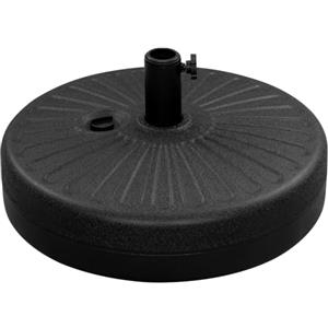 WOLTU Base per Ombrellone, Base Ombrellone da Giardino Rotondo 22 L, Riempibile con Acqua o Sabbia, Supporto per Ombrellone in HDPE, Base per Ombrellone per Pali Ø 38-48 mm, Nero
