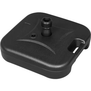 WOLTU Base per Ombrellone, Base Ombrellone da Giardino Quadrata 19 L, Riempibile con Acqua o Sabbia, Supporto per Ombrellone in HDPE, Base per Ombrellone per Pali Ø 32-38 mm, Nero