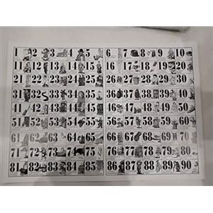 ARDITO MICHELE CARTELLONE FIGURATO PER TOMBOLA ANTICA NAPOLETANA CON SIGNIFICATO DEL NUMERO