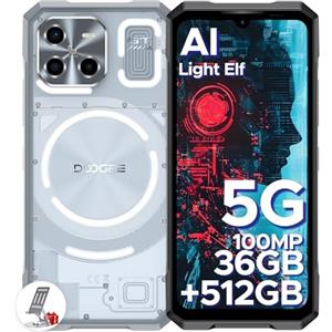 DOOGEE Blade GT Ultra 2025 Rugged Smartphone 5G, 36GB RAM + 512GB ROM, MediaTek 4nm 7300, Effetto Luce LED,100MP+32MP, 6.72